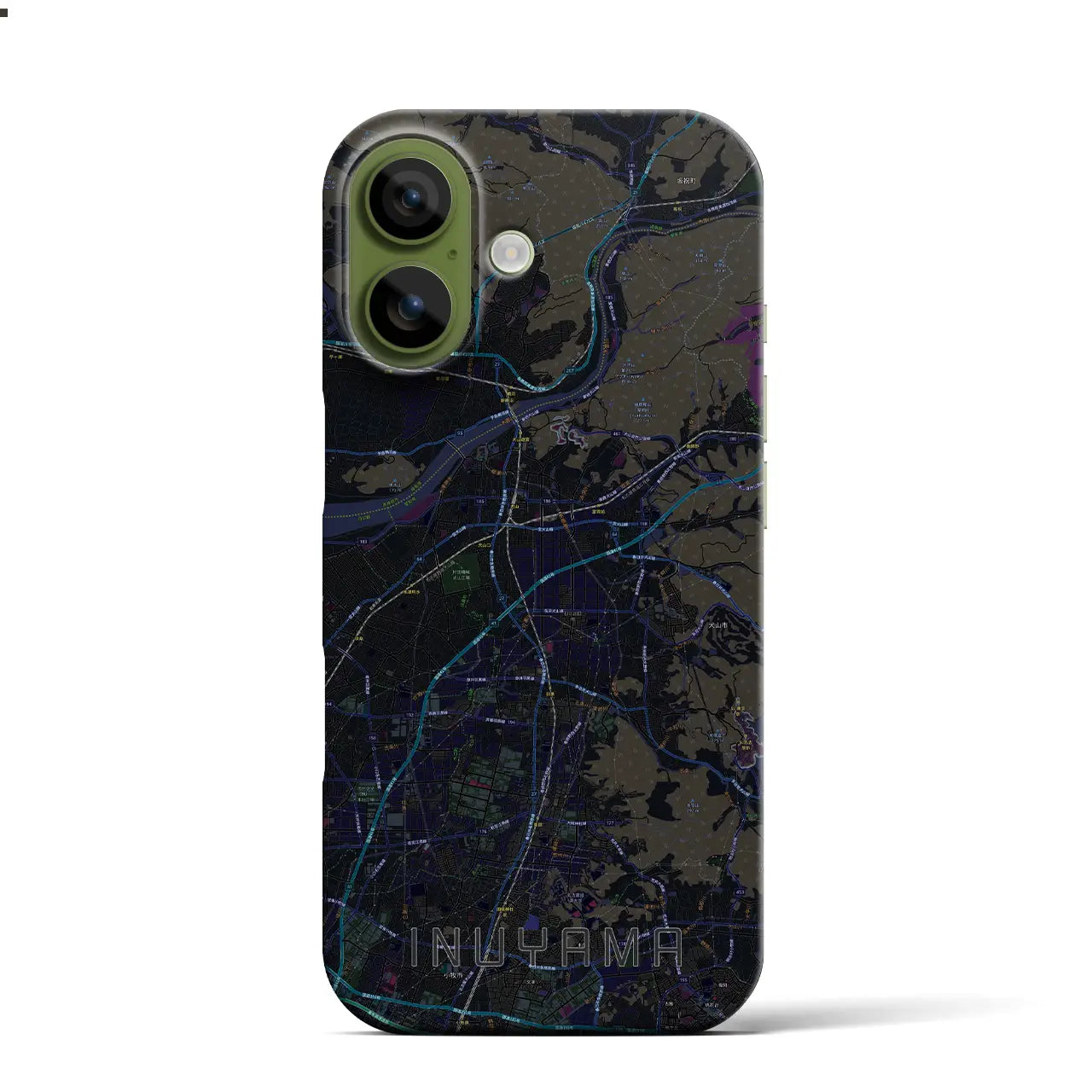 【犬山（愛知県）】地図柄iPhoneケース（バックカバータイプ）