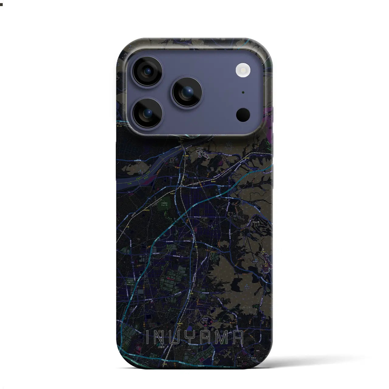 【犬山（愛知県）】地図柄iPhoneケース（バックカバータイプ）