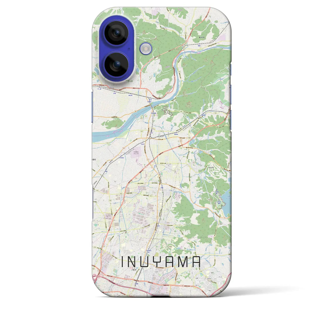 【犬山（愛知県）】地図柄iPhoneケース（バックカバータイプ）ナチュラル・iPhone 16 Pro Max 用