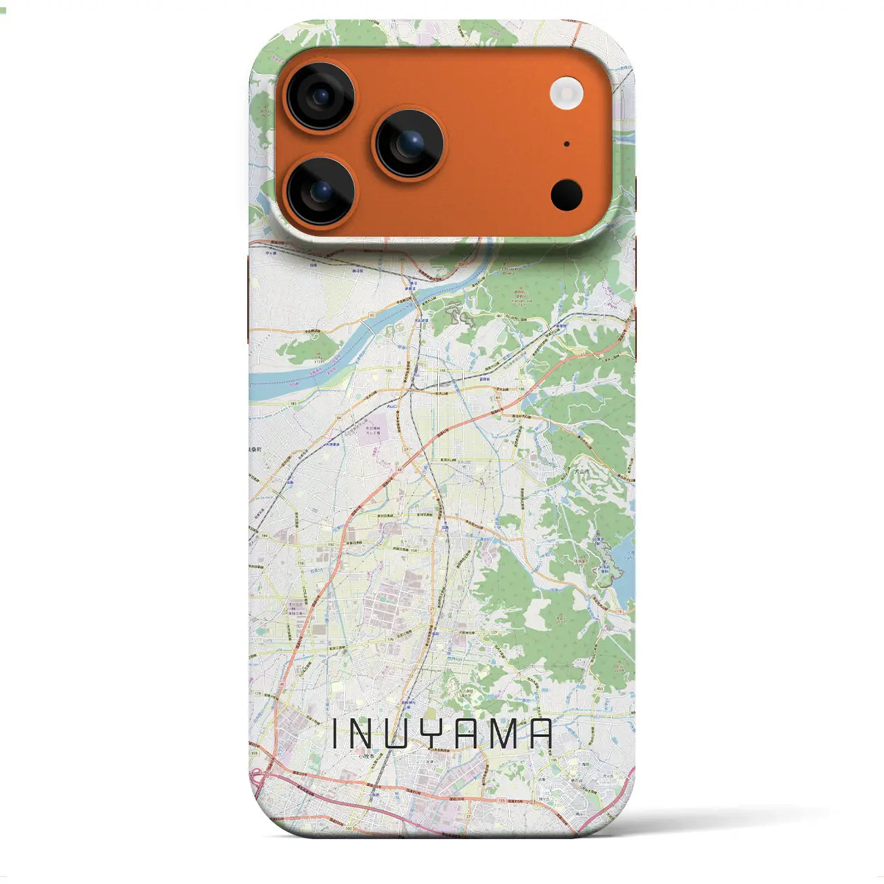 【犬山（愛知県）】地図柄iPhoneケース（バックカバータイプ）