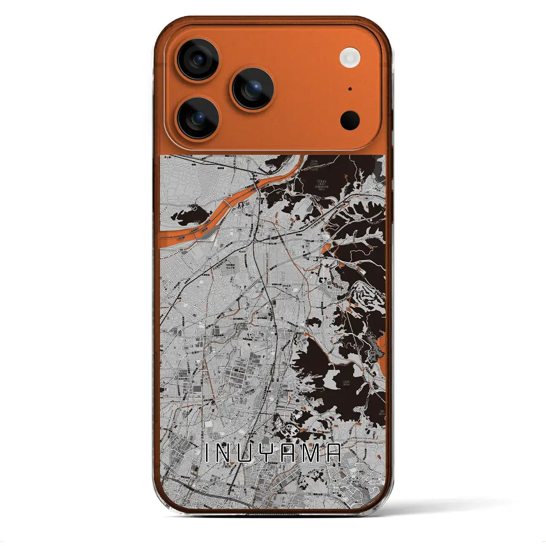 【犬山（愛知県）】地図柄iPhoneケース（クリアタイプ）