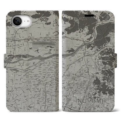 【犬山（愛知県）】地図柄iPhoneケース（手帳タイプ）