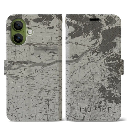 【犬山（愛知県）】地図柄iPhoneケース（手帳タイプ）