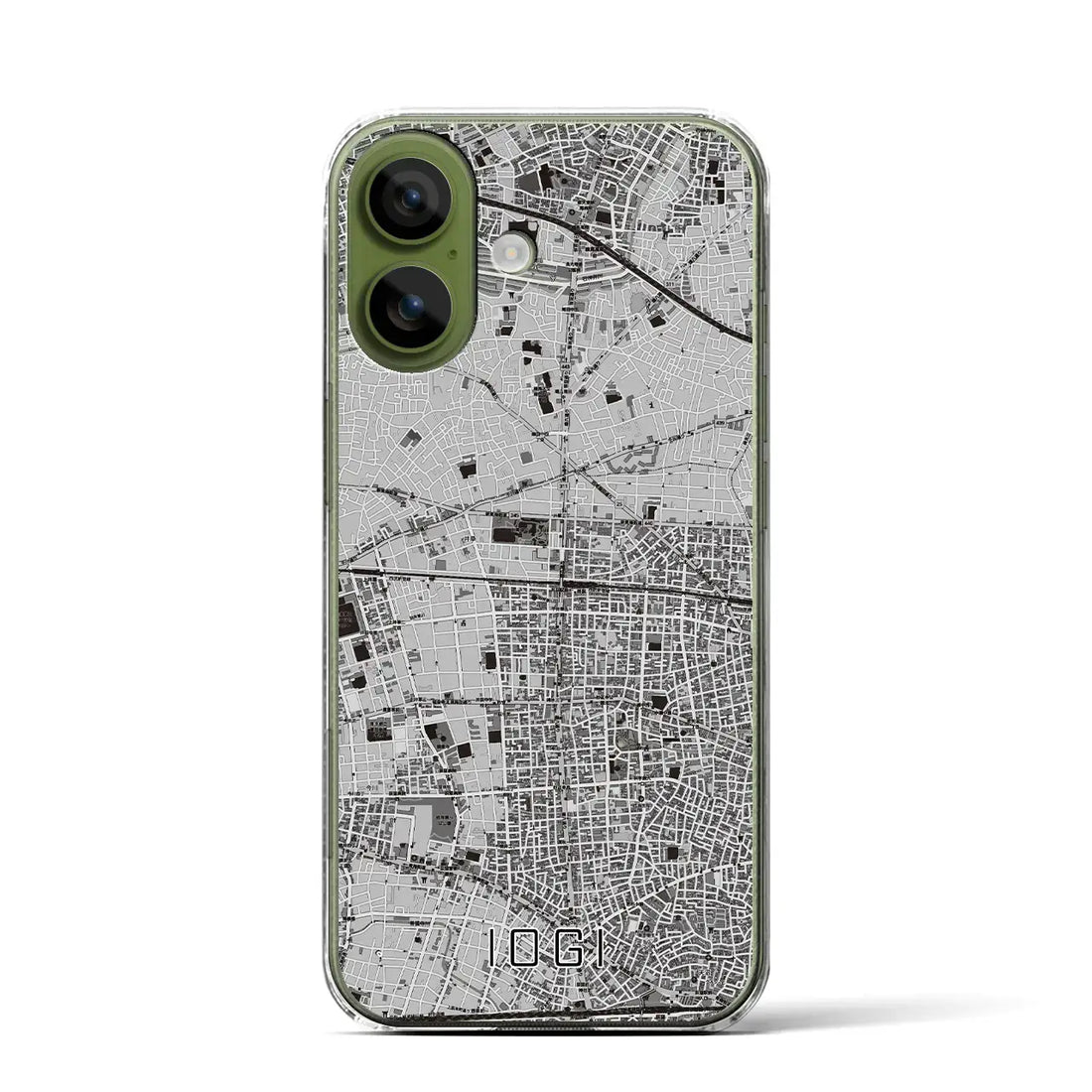 【井荻（東京都）】地図柄iPhoneケース（クリアタイプ）モノトーン・iPhone 17 Pro Max 用