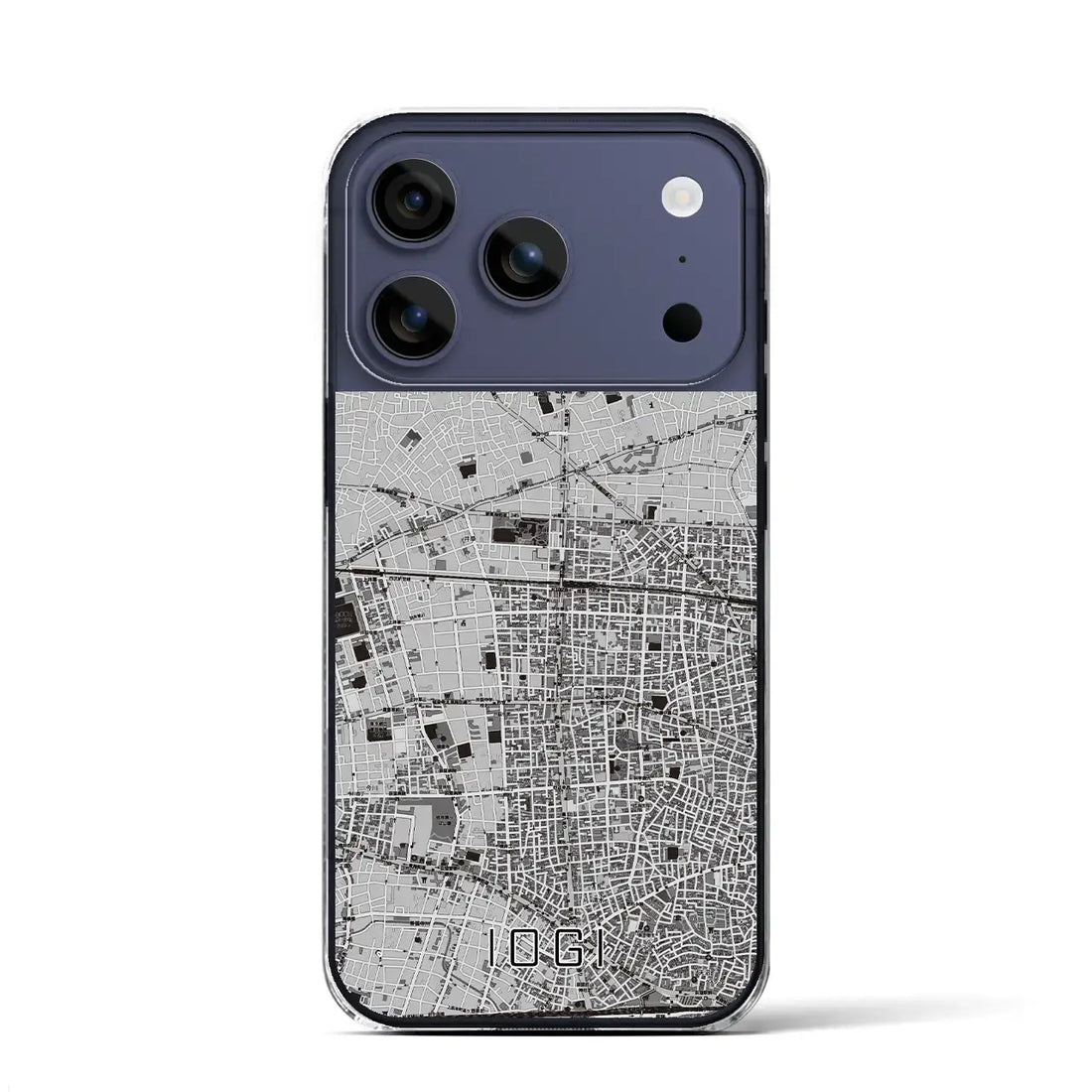 【井荻(東京都)】地図柄iPhoneケース(クリアタイプ)モノトーン・iPhone 17 Pro Max 用