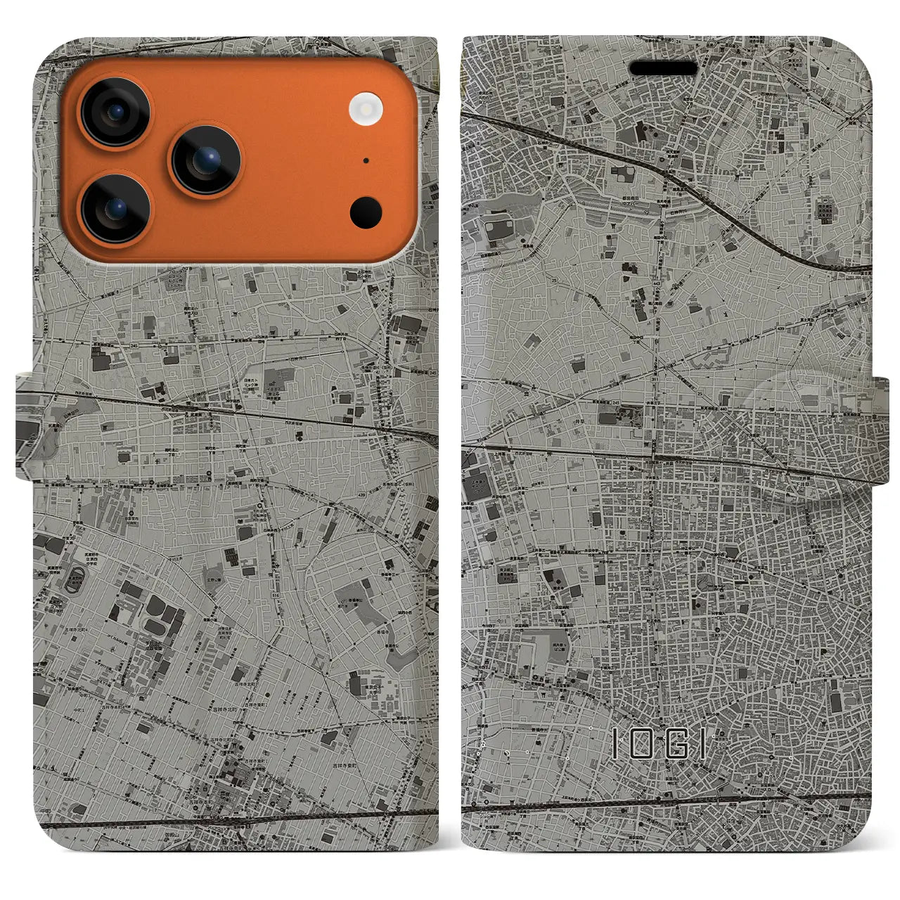 【井荻（東京都）】地図柄iPhoneケース（手帳タイプ）