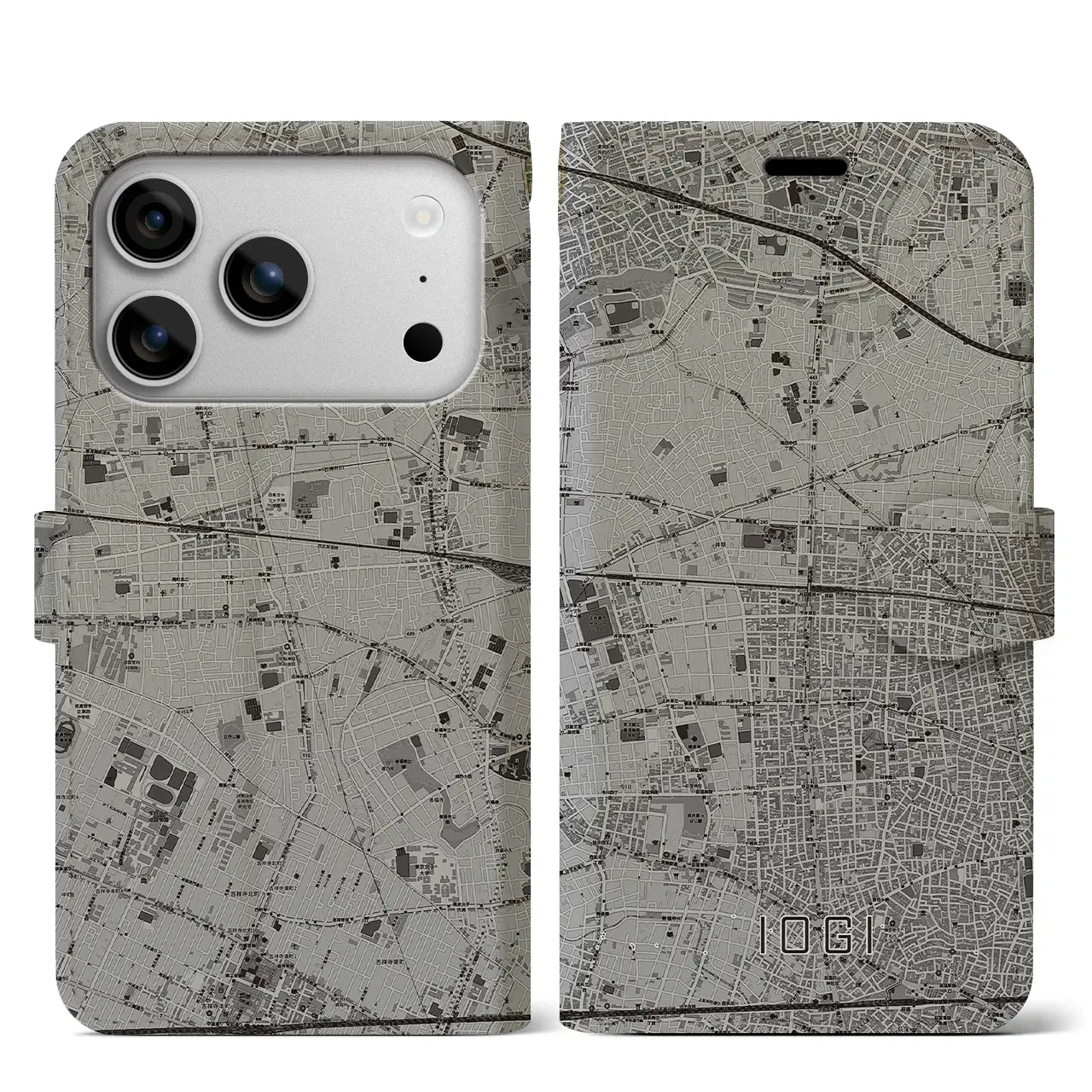 【井荻（東京都）】地図柄iPhoneケース（手帳タイプ）