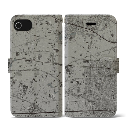 【井荻（東京都）】地図柄iPhoneケース（手帳タイプ）モノトーン・iPhone SE（第3 / 第2世代） / 8 / 7 / 6s / 6 用