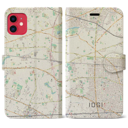 【井荻（東京都）】地図柄iPhoneケース（手帳タイプ）ナチュラル・iPhone 11 用