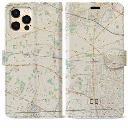 【井荻（東京都）】地図柄iPhoneケース（手帳タイプ）ナチュラル・iPhone 12 Pro Max 用