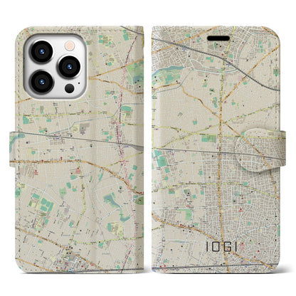 【井荻（東京都）】地図柄iPhoneケース（手帳タイプ）ナチュラル・iPhone 13 Pro 用
