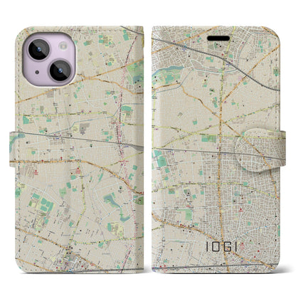 【井荻（東京都）】地図柄iPhoneケース（手帳タイプ）ナチュラル・iPhone 14 用