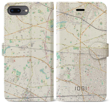 【井荻（東京都）】地図柄iPhoneケース（手帳タイプ）ナチュラル・iPhone 8Plus /7Plus / 6sPlus / 6Plus 用