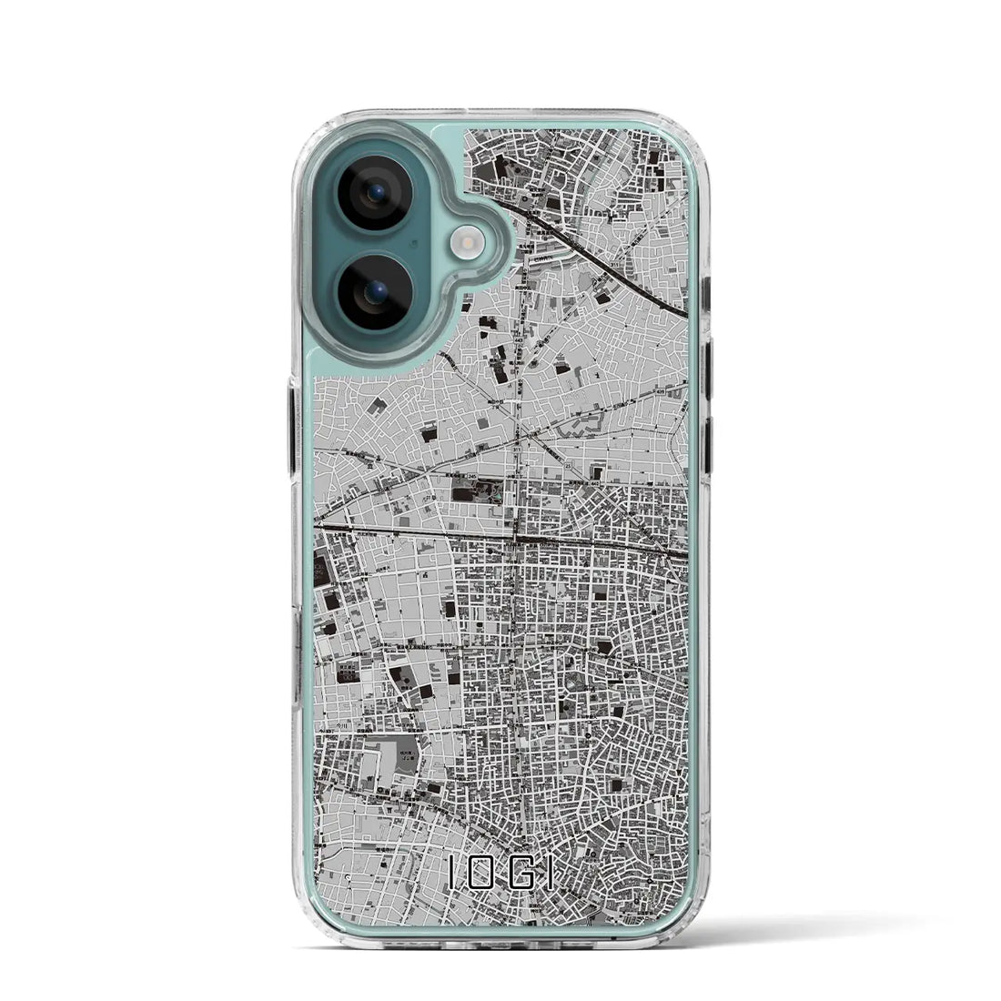 【井荻（東京都）】地図柄iPhoneケース（MagSafeタイプ）モノトーン・iPhone 16 Pro 用