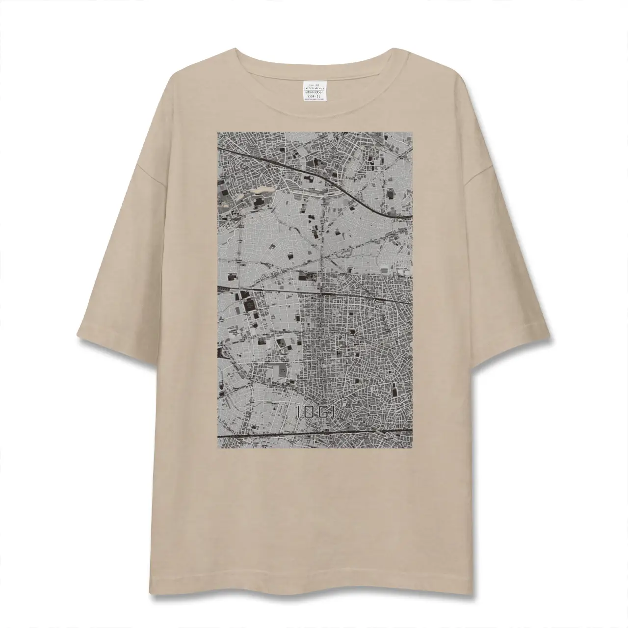 【井荻（東京都）】地図柄ビッグシルエットTシャツ