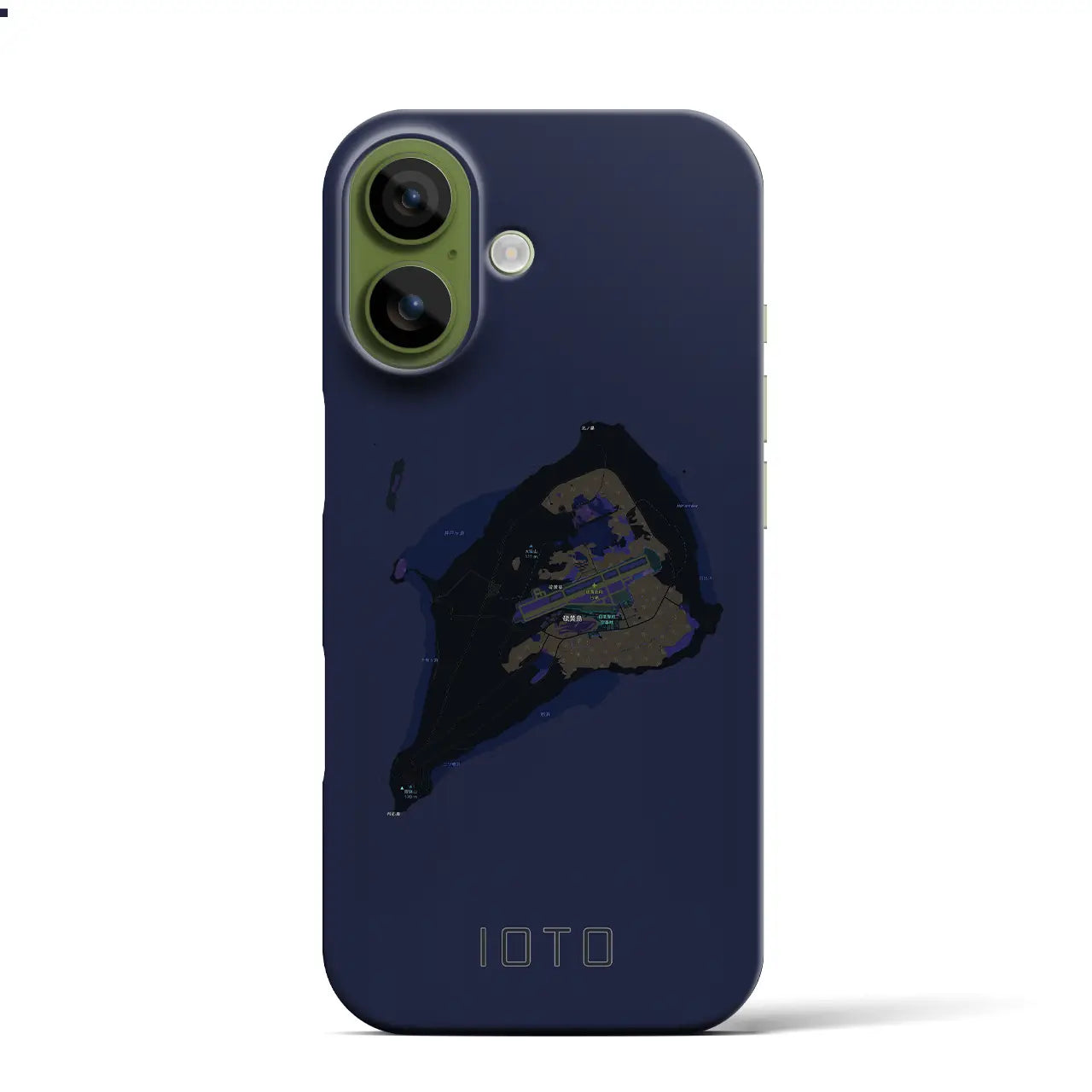 【硫黄島（東京都）】地図柄iPhoneケース（バックカバータイプ）