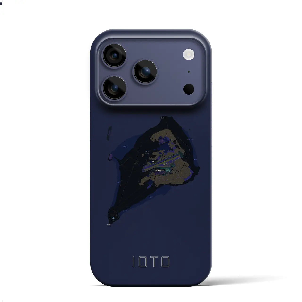 【硫黄島（東京都）】地図柄iPhoneケース（バックカバータイプ）