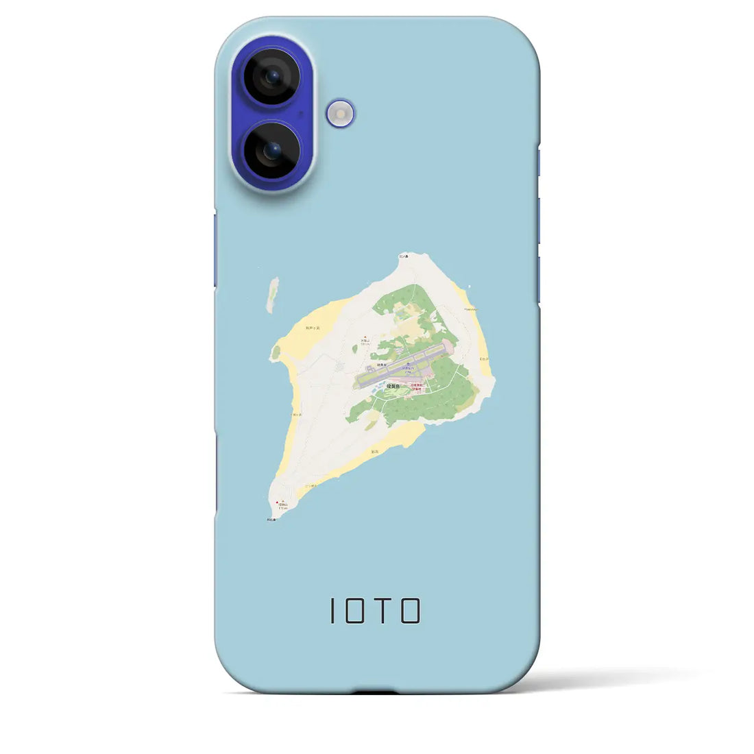 【硫黄島(東京都)】地図柄iPhoneケース(バックカバータイプ)ナチュラル・iPhone 16 Pro Max 用