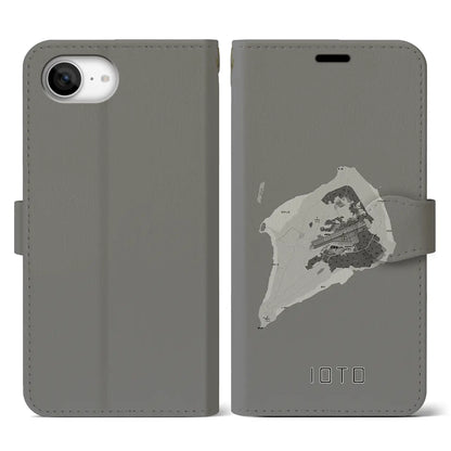 【硫黄島（東京都）】地図柄iPhoneケース（手帳タイプ）