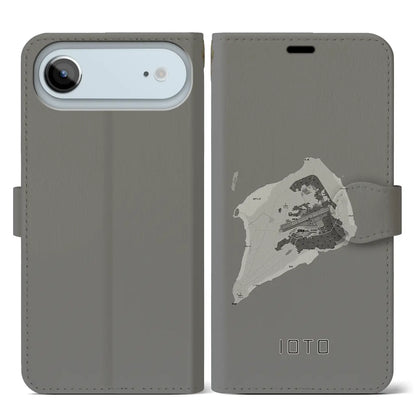 【硫黄島（東京都）】地図柄iPhoneケース（手帳タイプ）