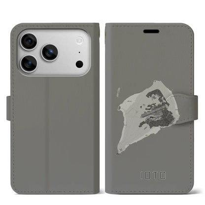 【硫黄島（東京都）】地図柄iPhoneケース（手帳タイプ）