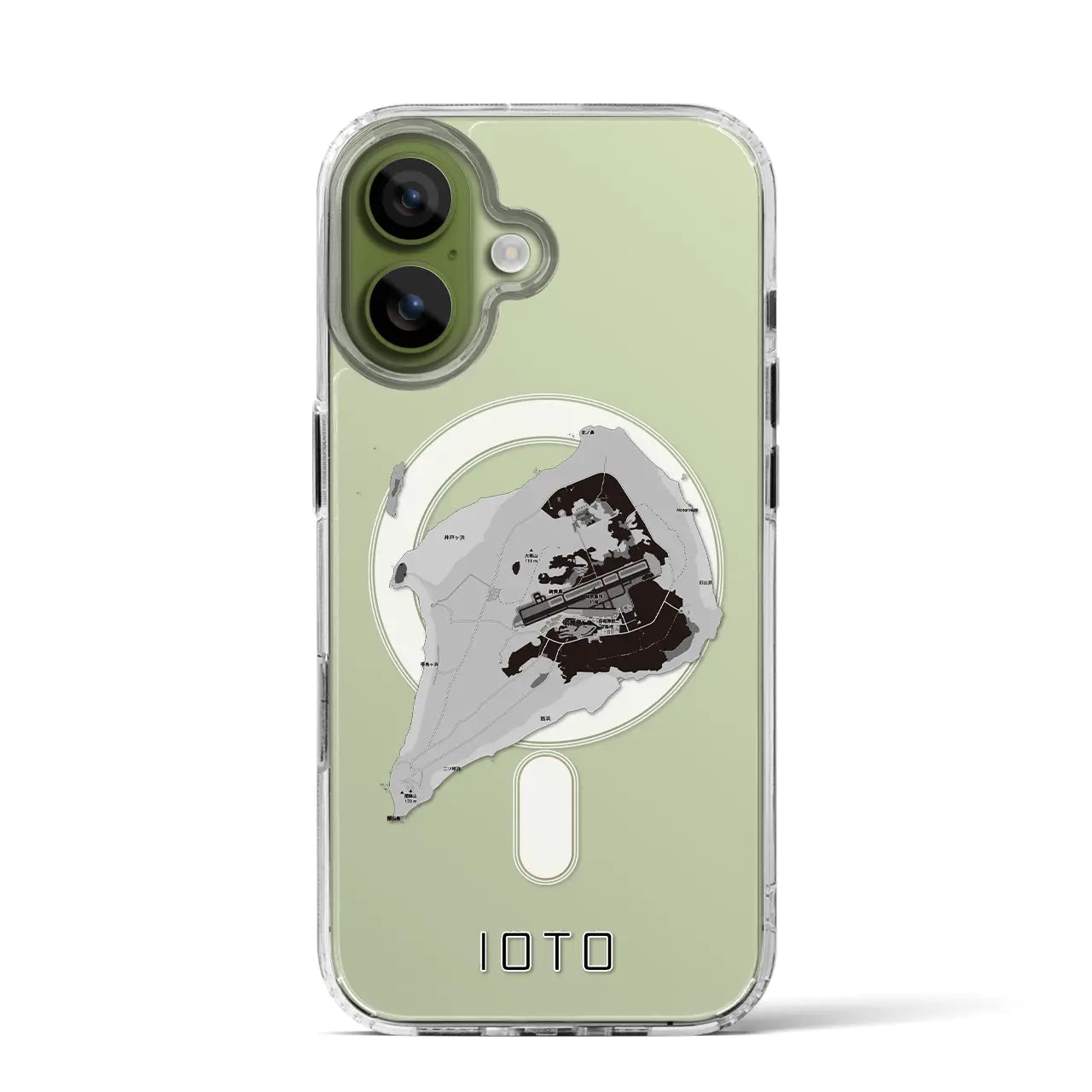 【硫黄島（東京都）】地図柄iPhoneケース（MagSafeタイプ）