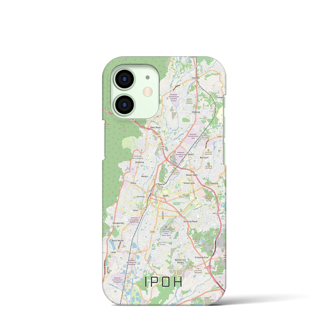【イポー（マレーシア）】地図柄iPhoneケース（バックカバータイプ）