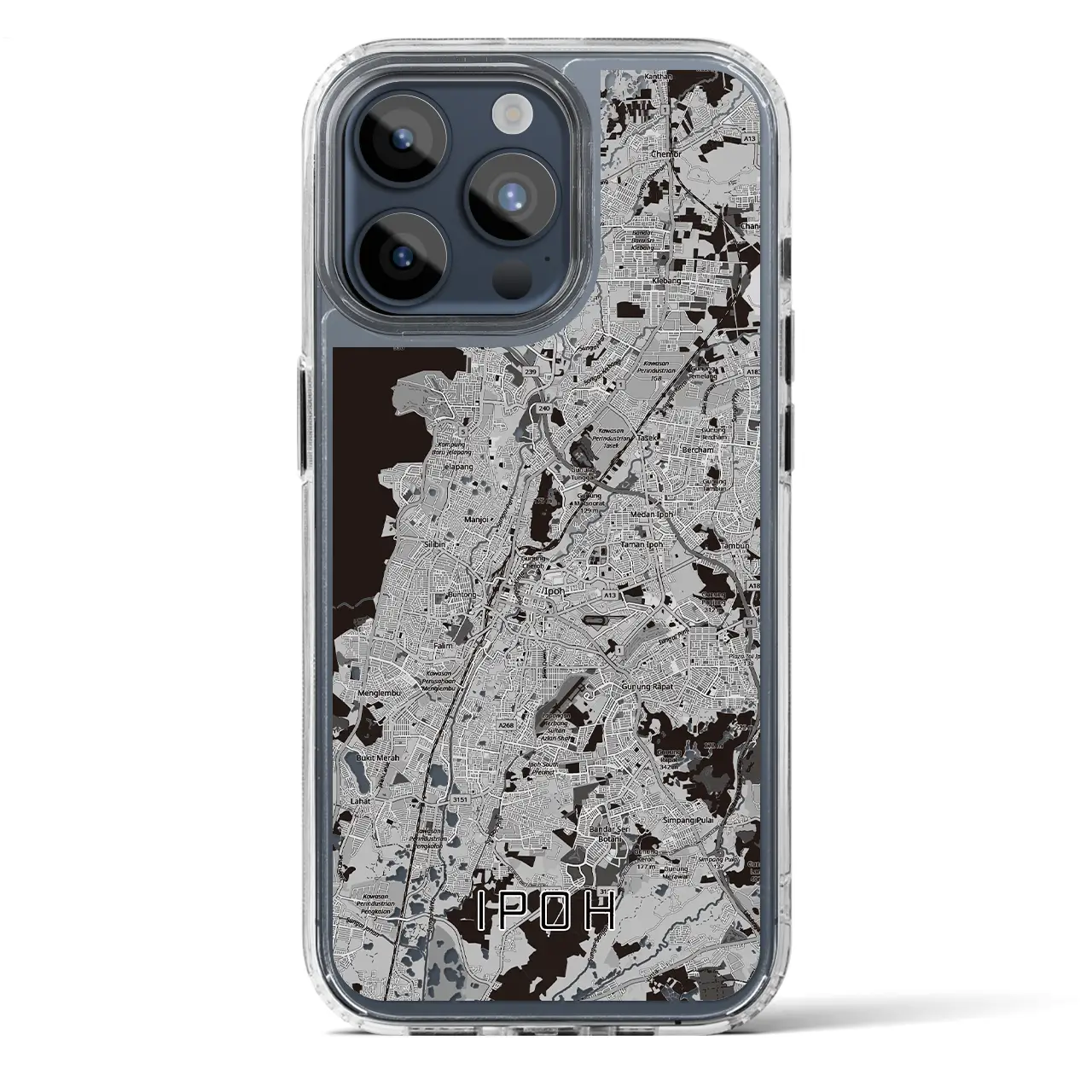 【イポー（マレーシア）】地図柄iPhoneケース（MagSafeタイプ）
