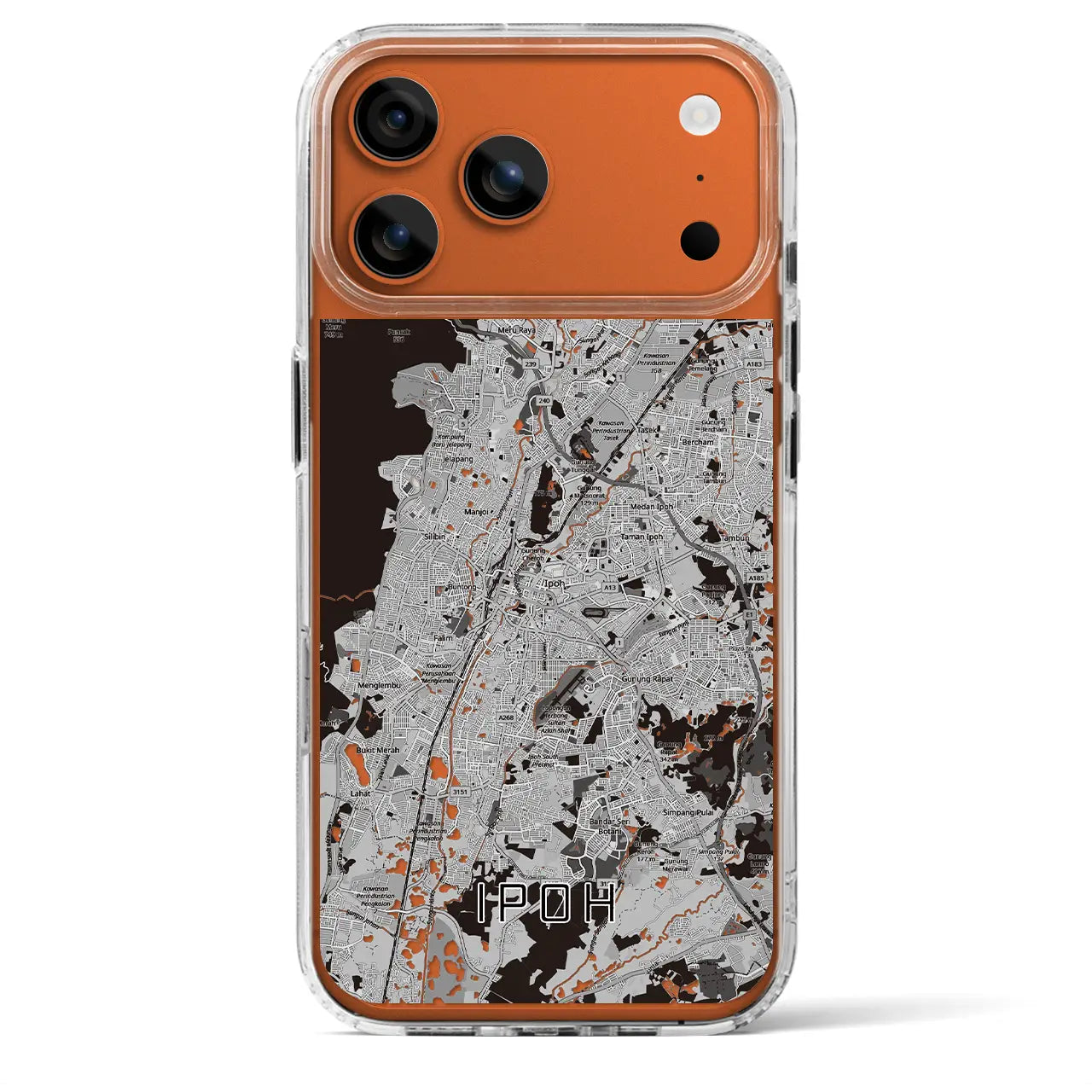 【イポー（マレーシア）】地図柄iPhoneケース（MagSafeタイプ）