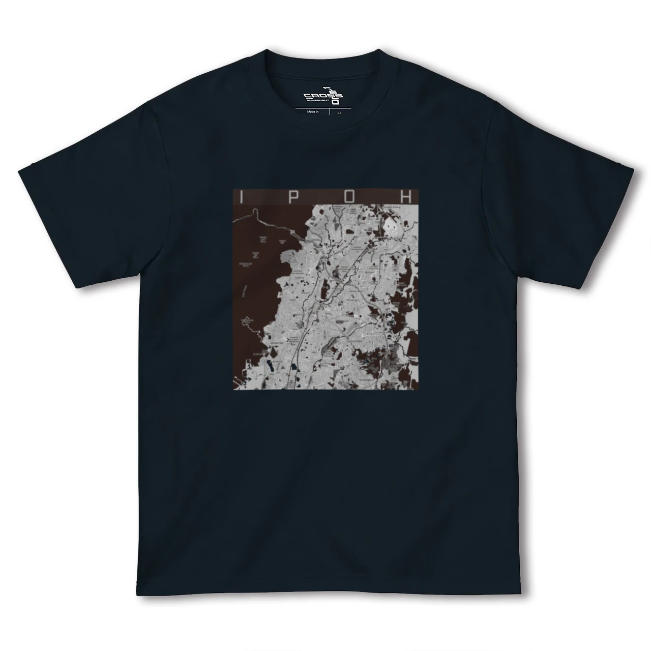 【イポー（マレーシア）】地図柄ヘビーウェイトTシャツ