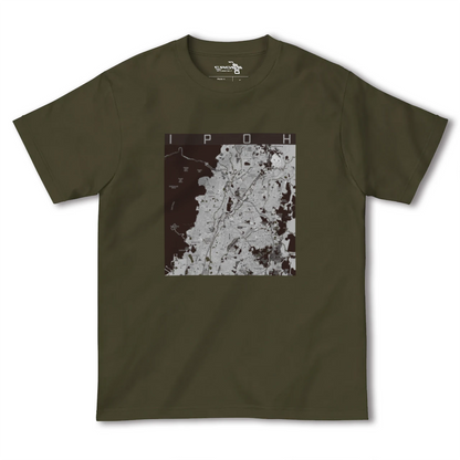 【イポー（マレーシア）】地図柄ヘビーウェイトTシャツ