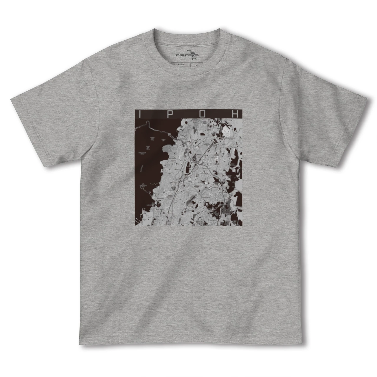 【イポー（マレーシア）】地図柄ヘビーウェイトTシャツ