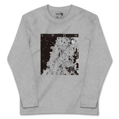 【イポー（マレーシア）】地図柄ロングスリーブTシャツ