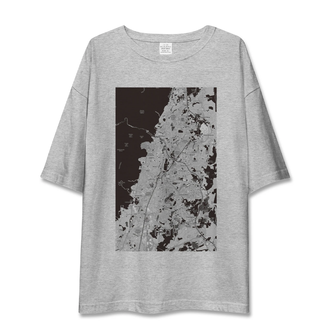 【イポー（マレーシア）】地図柄ビッグシルエットTシャツ