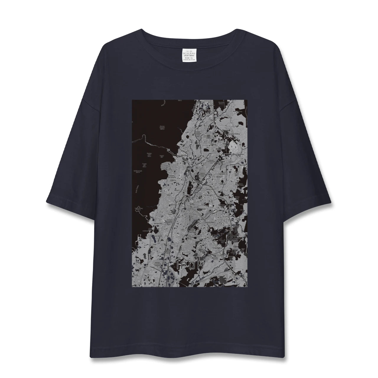 【イポー（マレーシア）】地図柄ビッグシルエットTシャツ