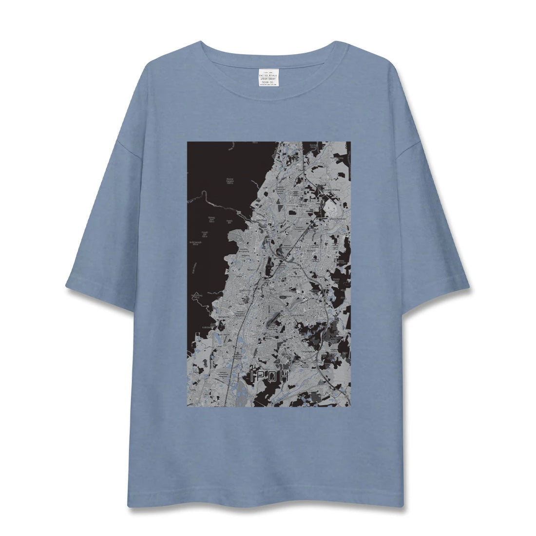 【イポー（マレーシア）】地図柄ビッグシルエットTシャツ