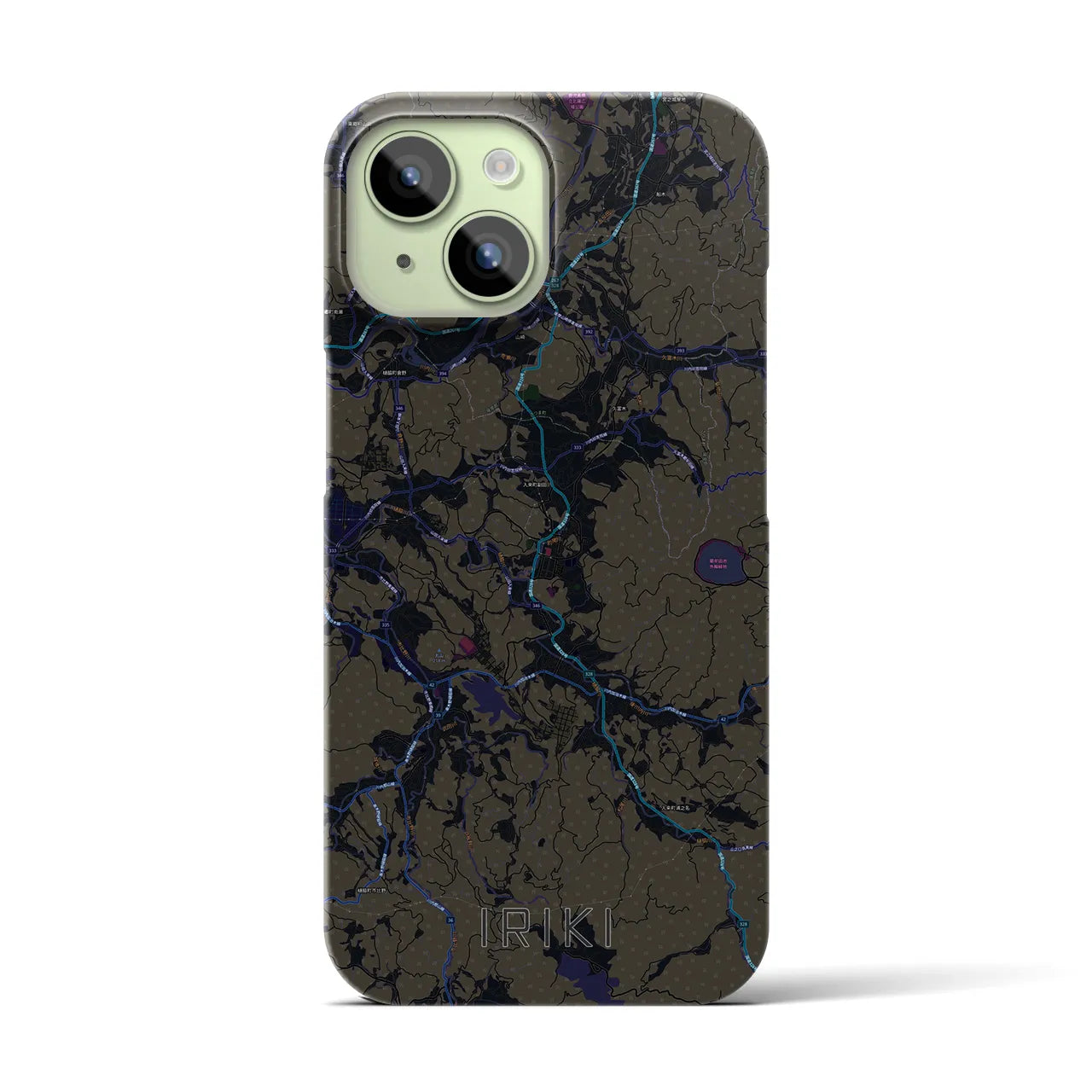 【入来（鹿児島県）】地図柄iPhoneケース（バックカバータイプ）
