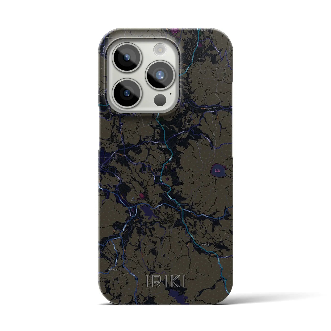 【入来（鹿児島県）】地図柄iPhoneケース（バックカバータイプ）