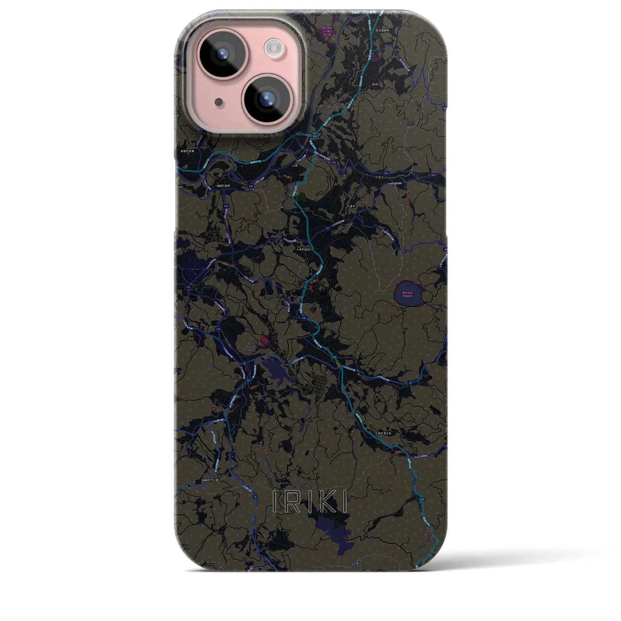 【入来（鹿児島県）】地図柄iPhoneケース（バックカバータイプ）