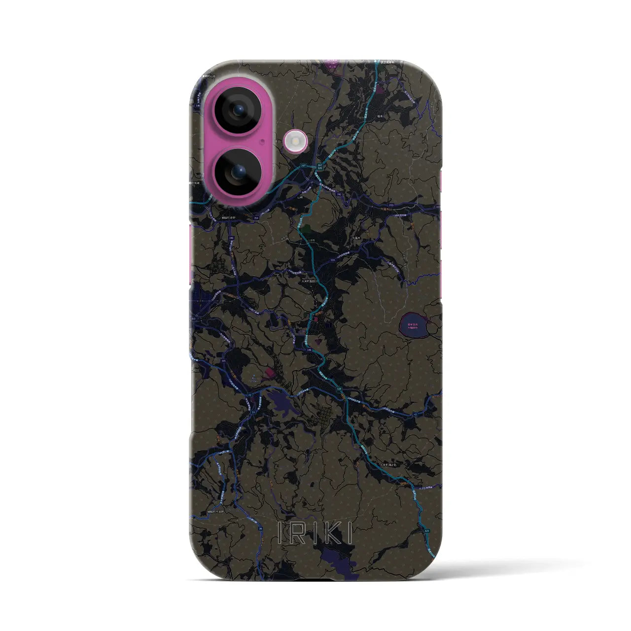 【入来（鹿児島県）】地図柄iPhoneケース（バックカバータイプ）