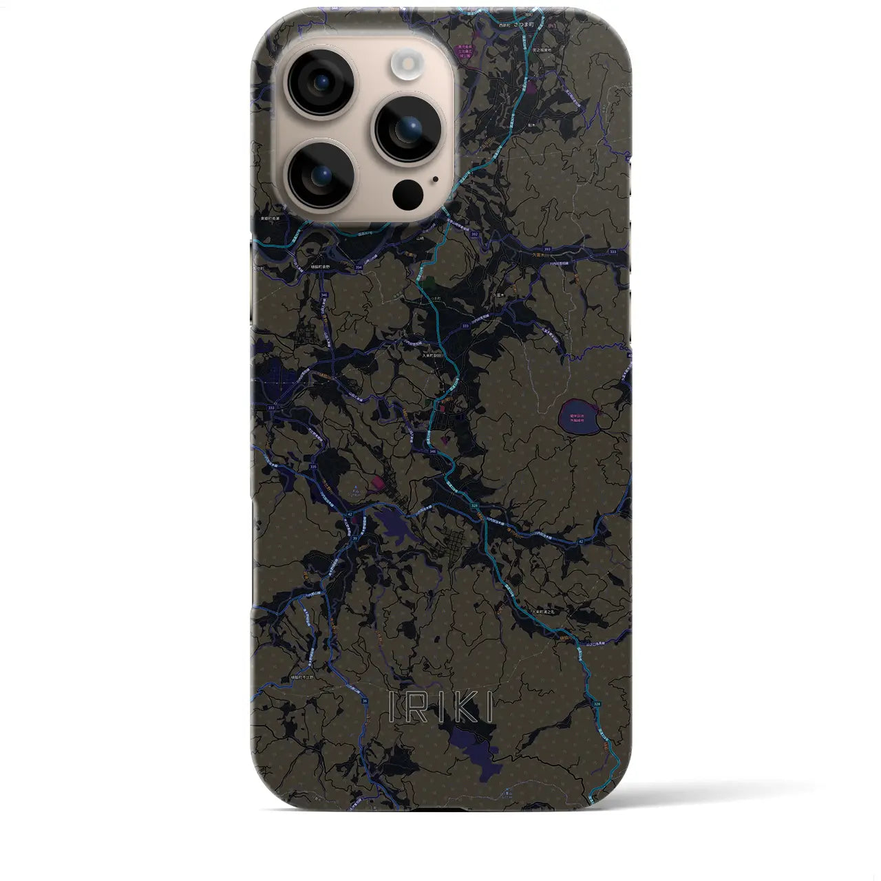 【入来（鹿児島県）】地図柄iPhoneケース（バックカバータイプ）