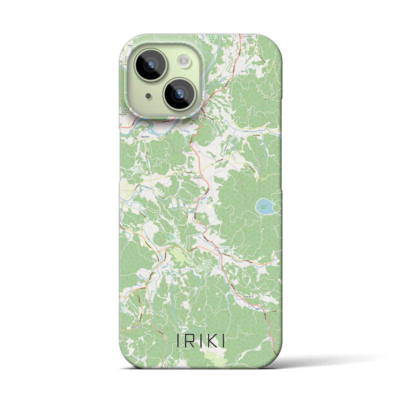 【入来（鹿児島県）】地図柄iPhoneケース（バックカバータイプ）