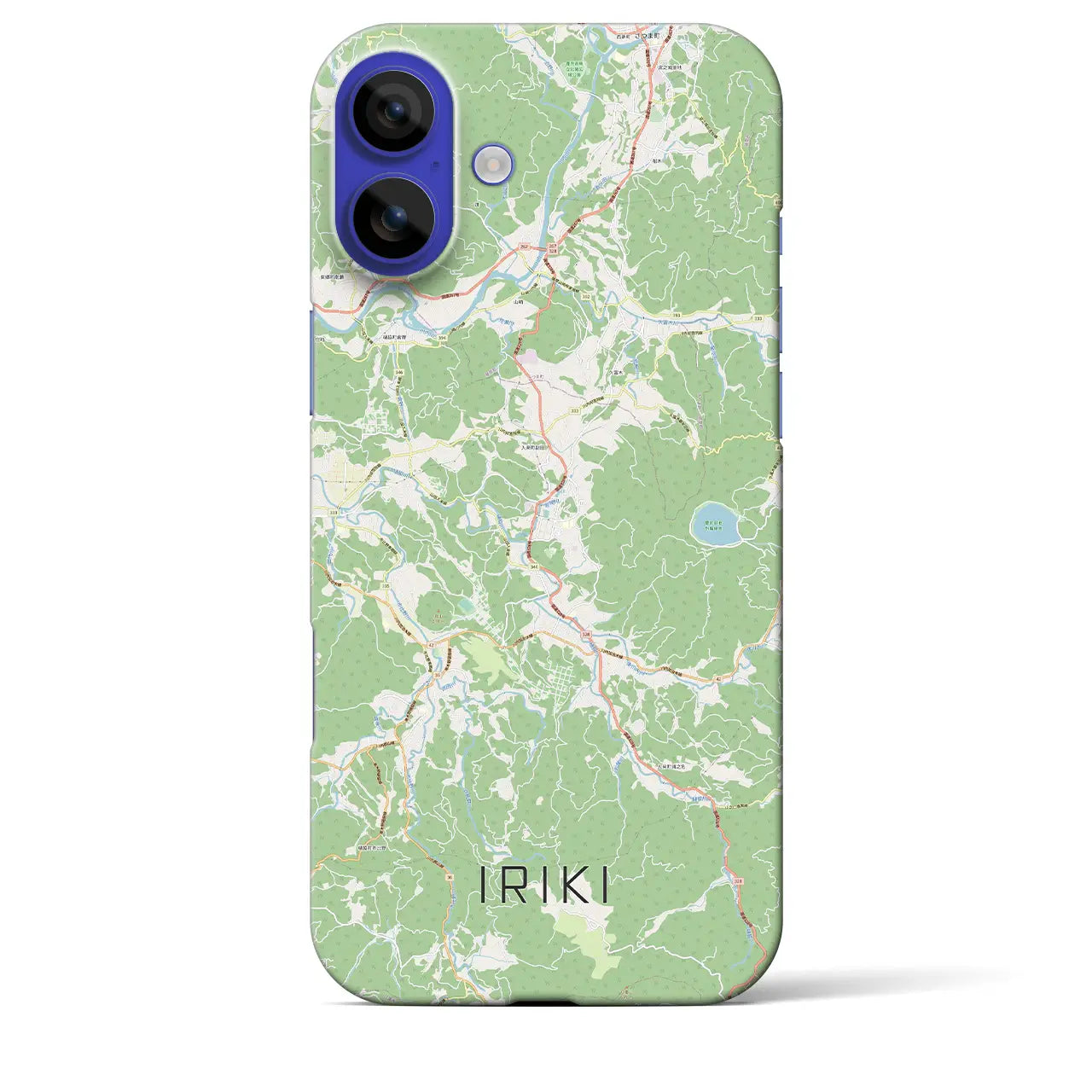 【入来（鹿児島県）】地図柄iPhoneケース（バックカバータイプ）