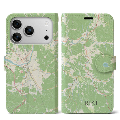 【入来（鹿児島県）】地図柄iPhoneケース（手帳タイプ）