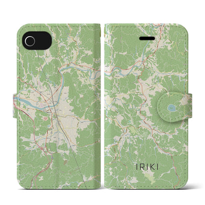 【入来（鹿児島県）】地図柄iPhoneケース（手帳タイプ）ナチュラル・iPhone SE（第3 / 第2世代） / 8 / 7 / 6s / 6 用