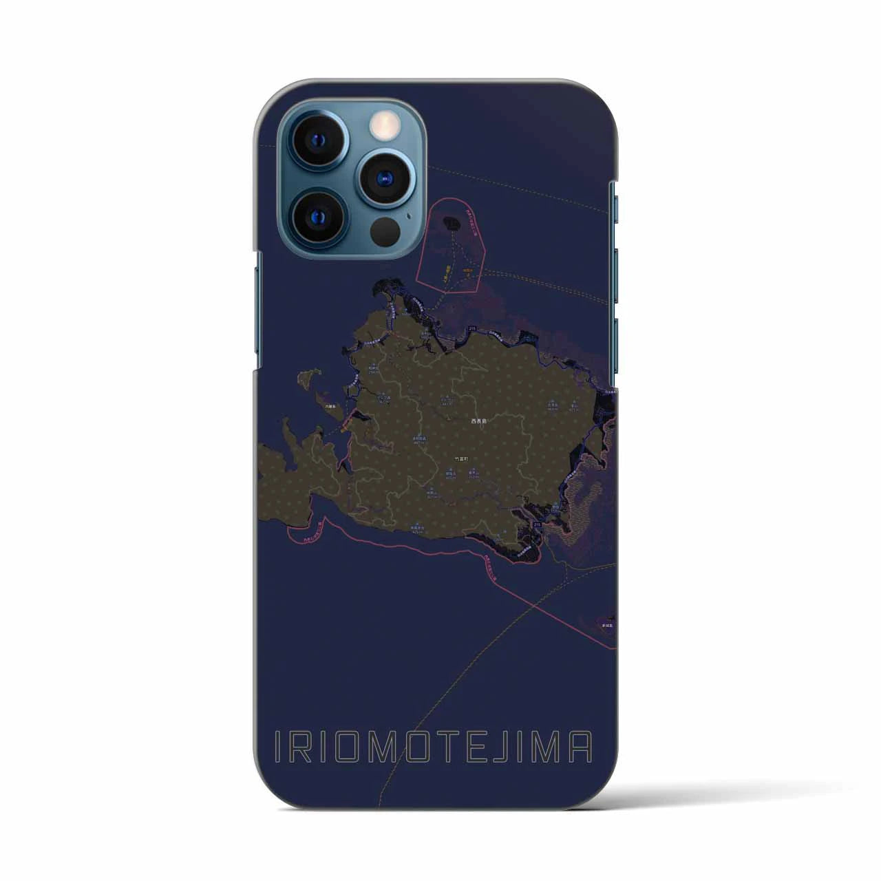 【西表島（沖縄県）】地図柄iPhoneケース（バックカバータイプ）