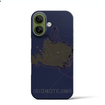 【西表島（沖縄県）】地図柄iPhoneケース（バックカバータイプ）