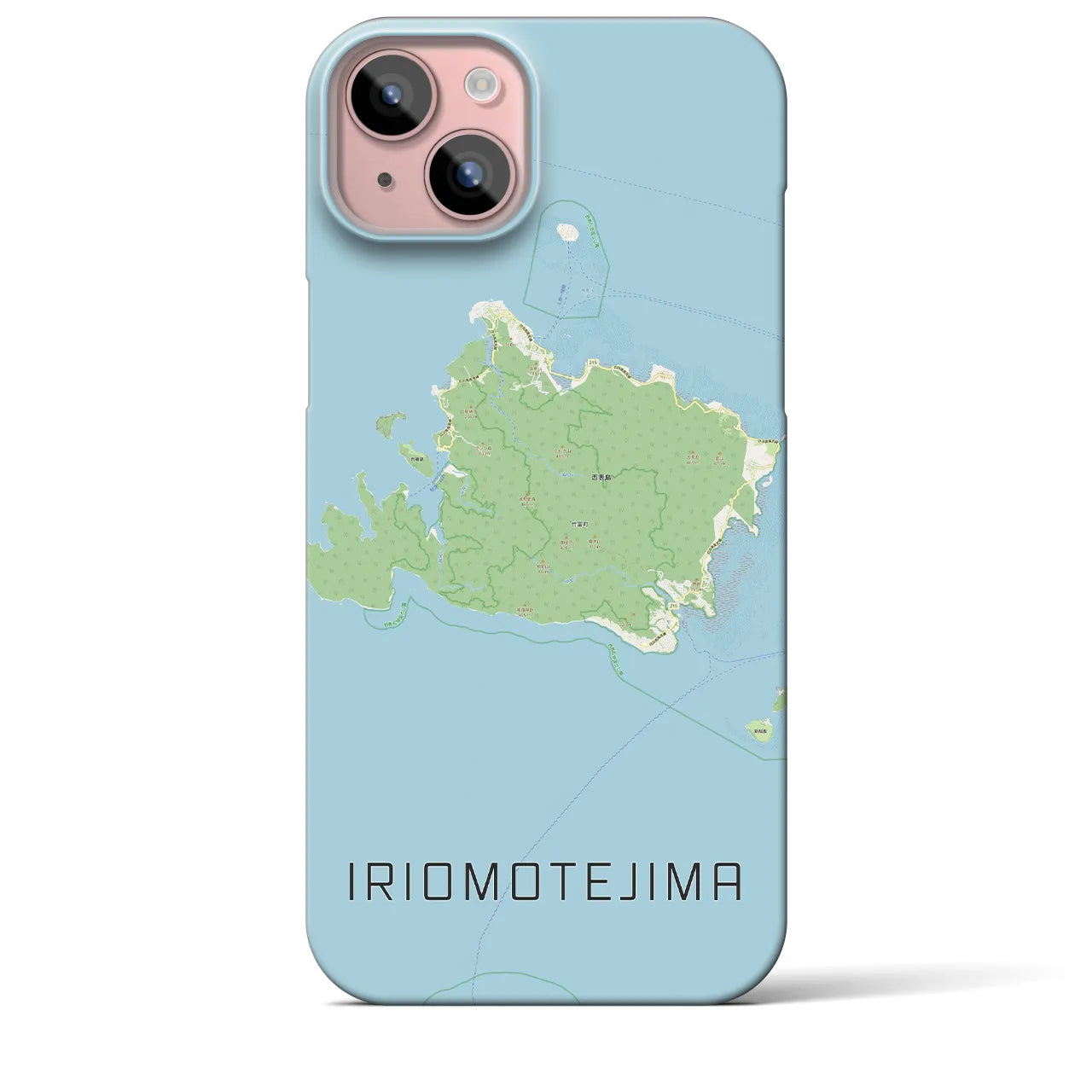 【西表島（沖縄県）】地図柄iPhoneケース（バックカバータイプ）