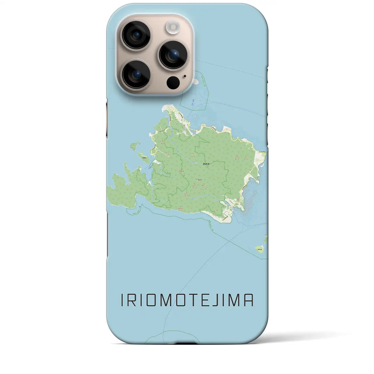 【西表島（沖縄県）】地図柄iPhoneケース（バックカバータイプ）