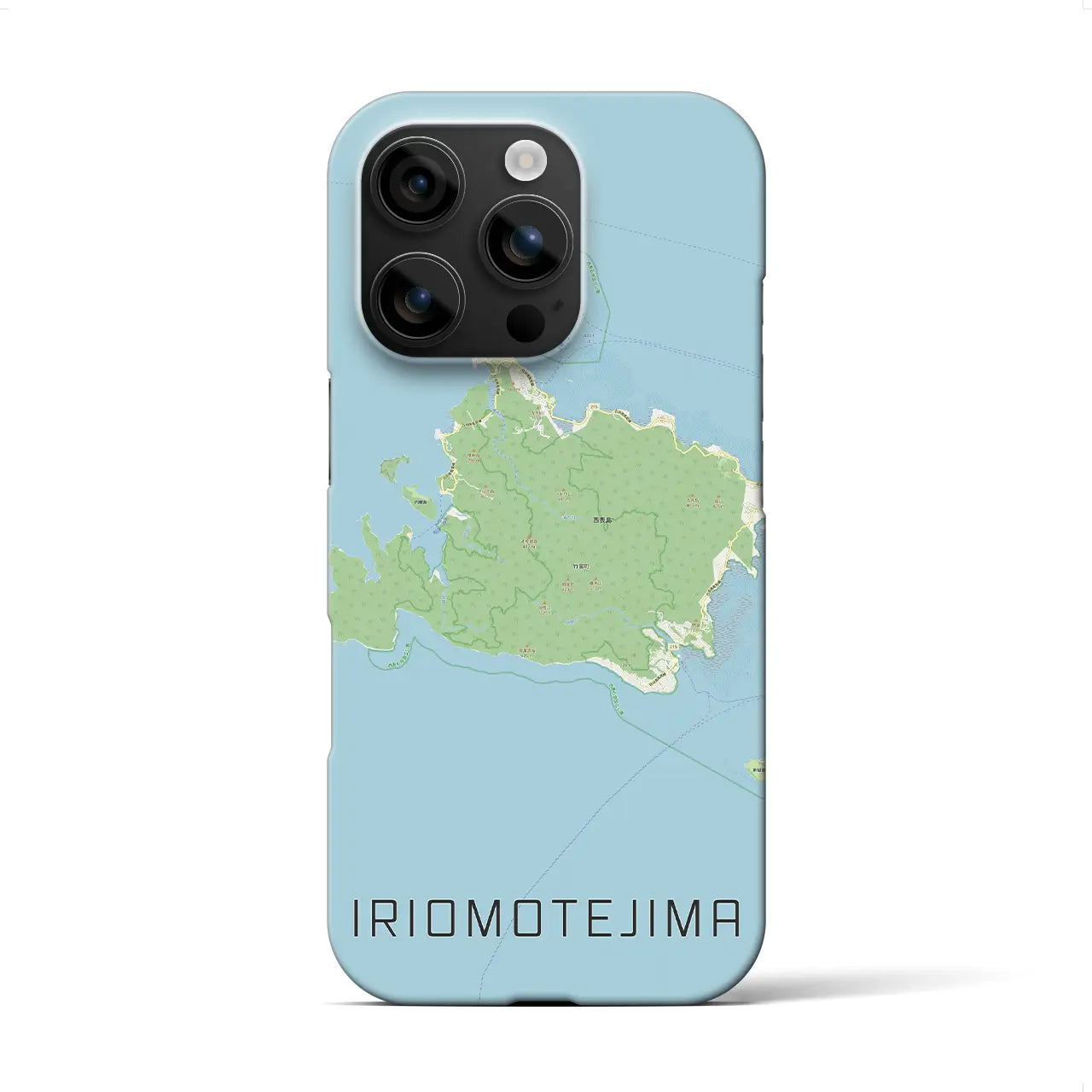【西表島（沖縄県）】地図柄iPhoneケース（バックカバータイプ）